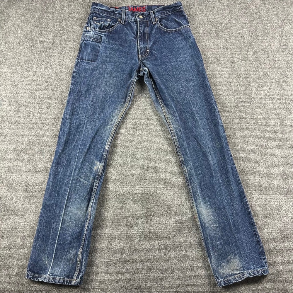 Kimes Ranch James Jeans Mens 31x32 Blue Straight Leg Western Denim Made in USA